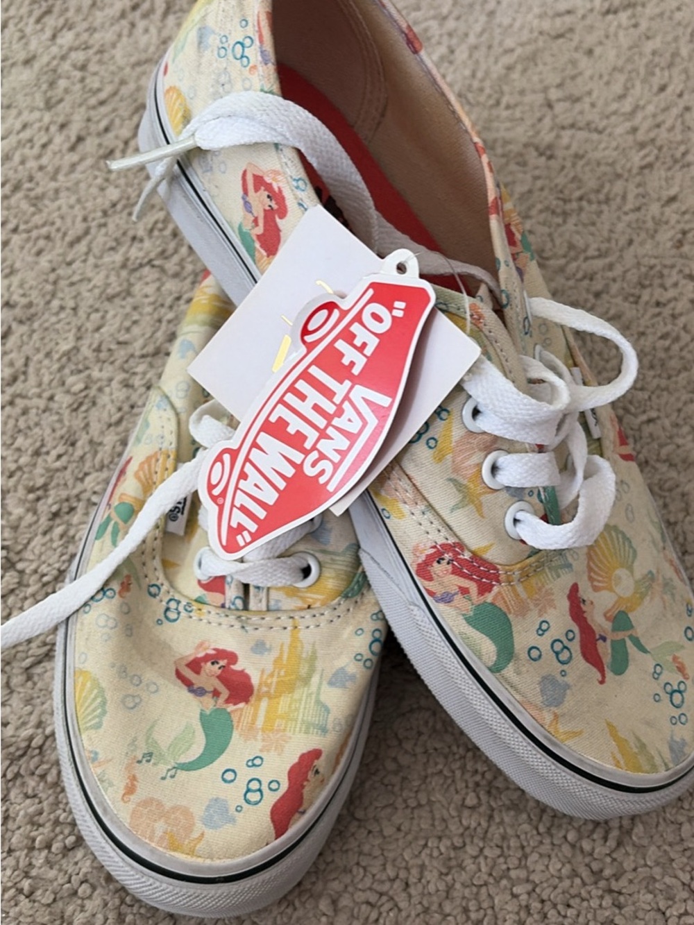 Disney Women Ariel Sneakers in Coral Pink and Cream